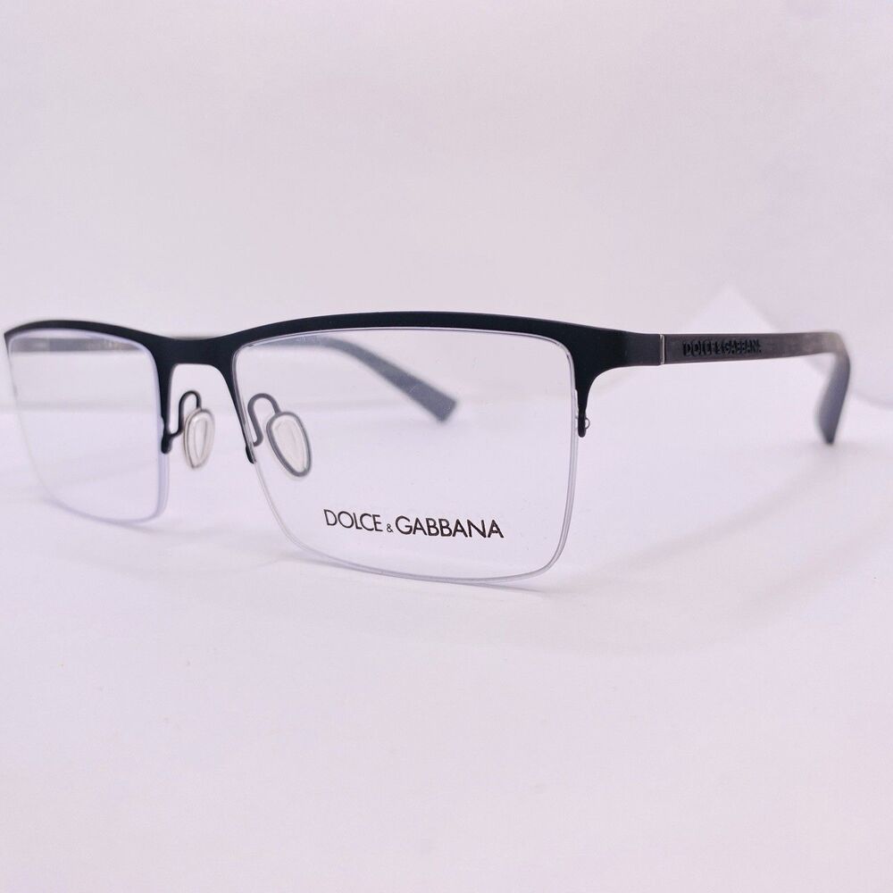 Dolce & Gabbana Eyeglasses Frames DG 1284 1260 54 [] 18 140 Half Rim Matte Black